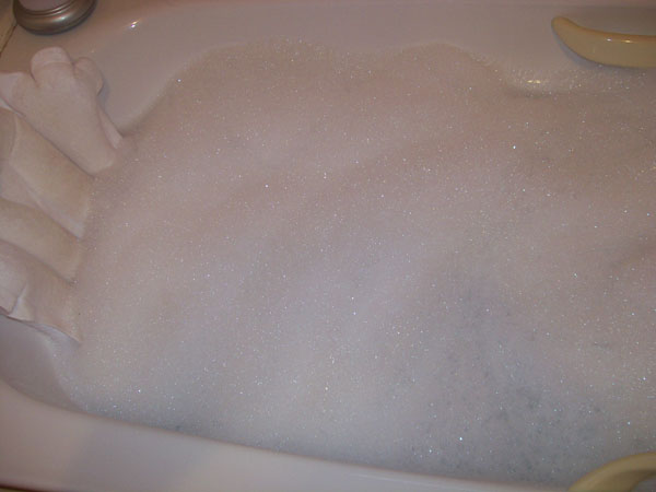 soapy bath