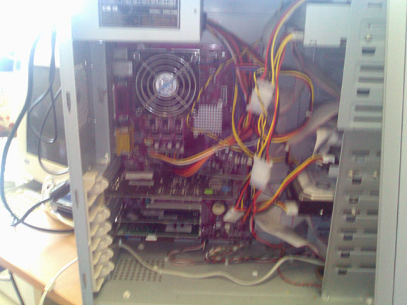 photo of broken computer