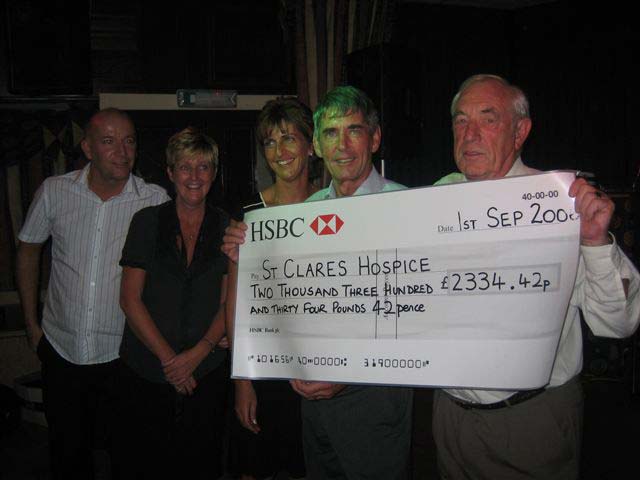 photo of big charity cheque