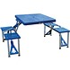 picture of blue picnic table
