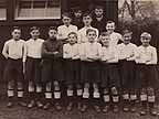 old sepia photograph of South Shields School Boys Football Team