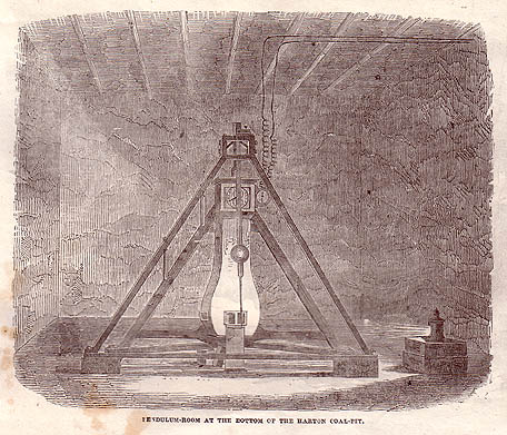 photo of harton mine pendulum experiment machine