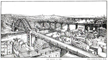 old picture of Newcastle Bridge