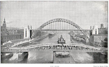 old photo of low level Newcastle Swing Bridge