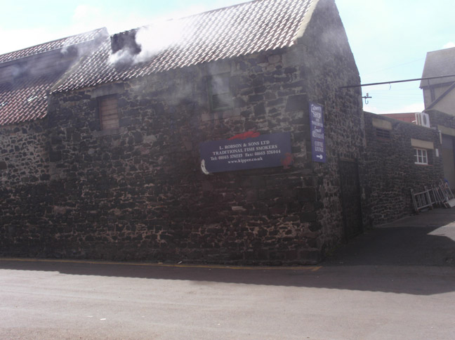 Photo of the Craster Kippers Smokehouse in Northumberland England