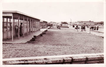 old photo of South Shields Promenade Chalets