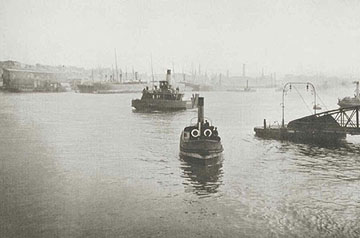 old photograph of the South Shields / North Shields Ferry