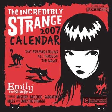 photo of emily the strange calendar