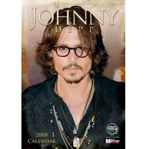Johnny Depp on 2008 Photo Calenders   Johnny Depp Calendars   Posters   T Shirts