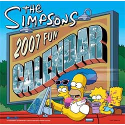 photo of The Simpsons calendar