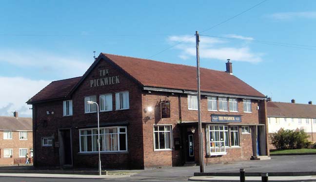 photo of the Pickwick Arms Bar Dickens avenue Biddick hall