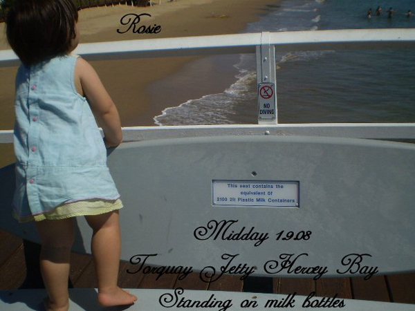 Torquay Beach Standing on Milk bottles