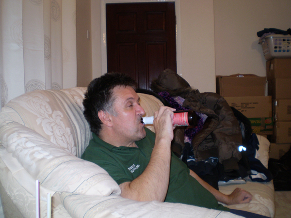 drinking strawberry beer