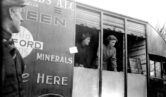old photo of south shields fc snack van