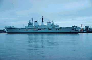 picture of a royal navy ship in the river tyne