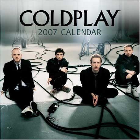 photo of Coldplay calendar